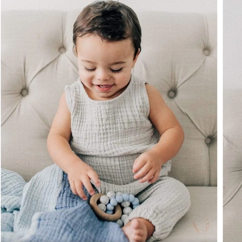Beba bean muslin coco onesie NWT 9-12 months